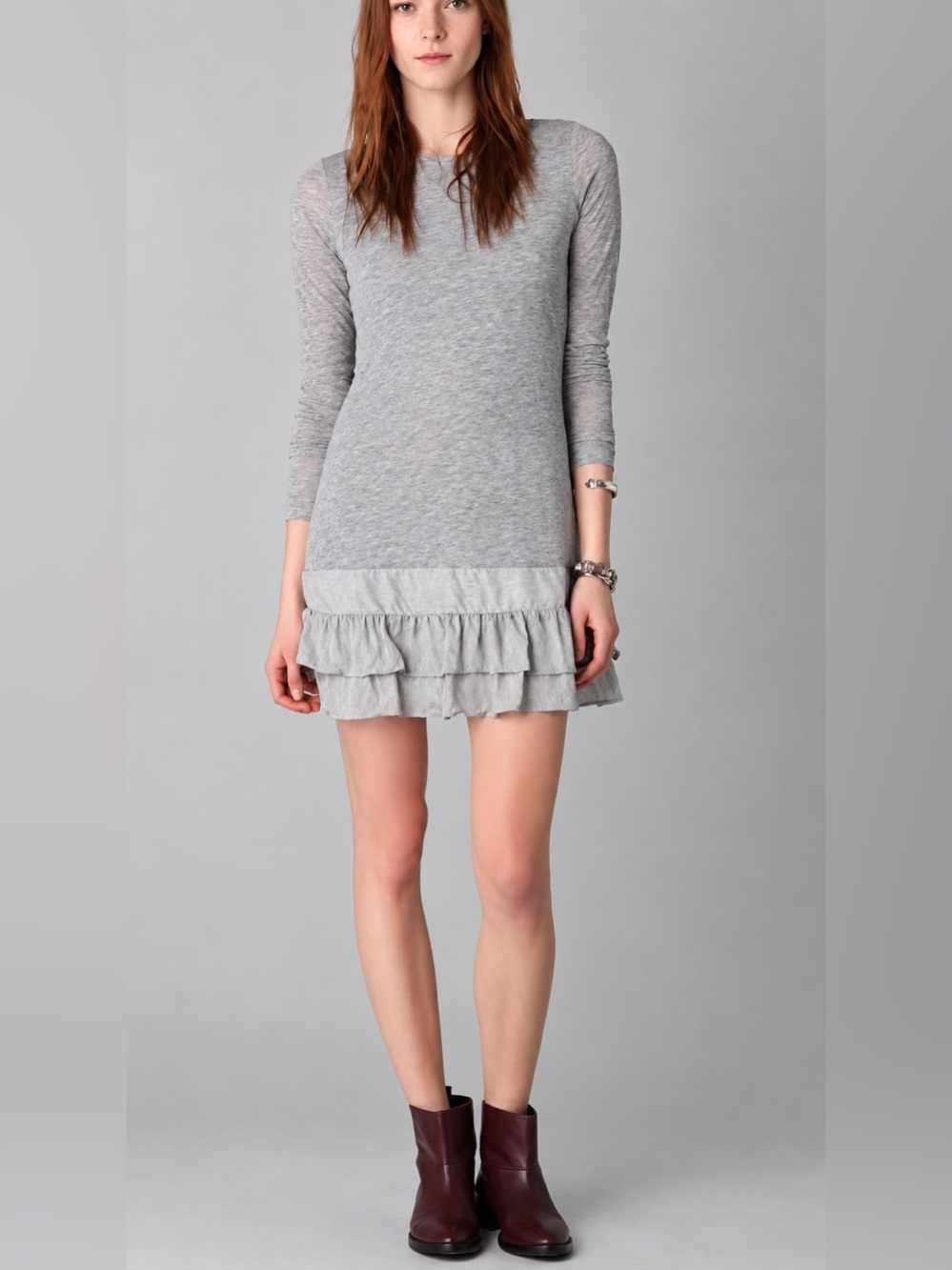 Theory silk/modal blend Arkiena Everlasting drop waist mini dress